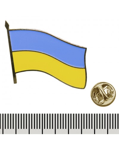 Металевий пін фігурний Прапор України (001)