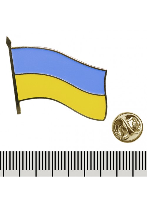 Металевий пін фігурний Прапор України (001)