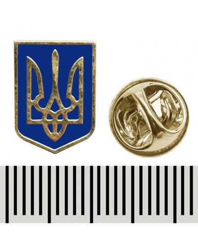 Металевий пін фігурний Герб України (010)