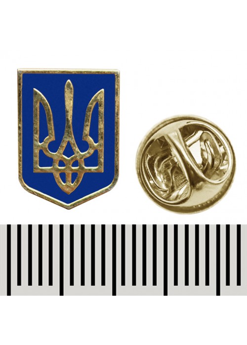 Металевий пін фігурний Герб України (010)