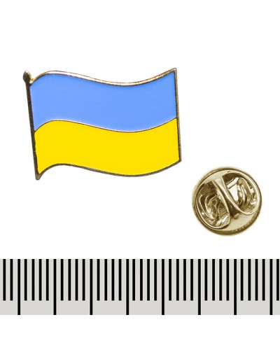 Металевий пін фігурний Прапор України (006)