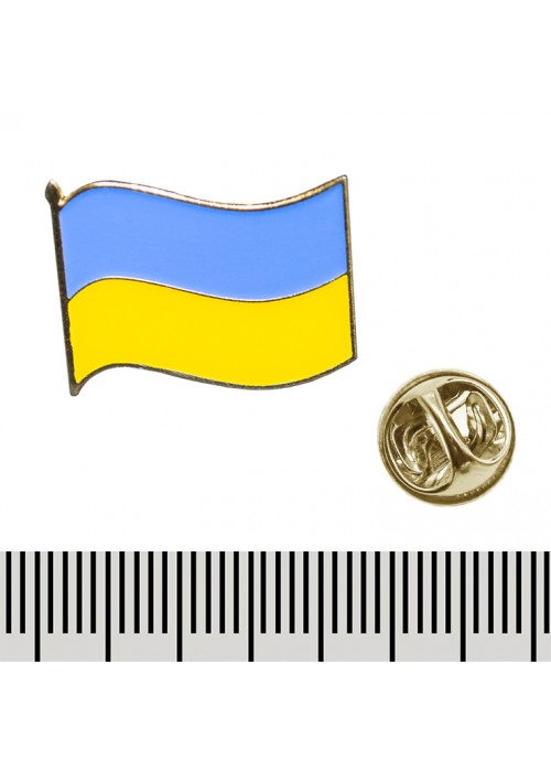 Металевий пін фігурний Прапор України (006)