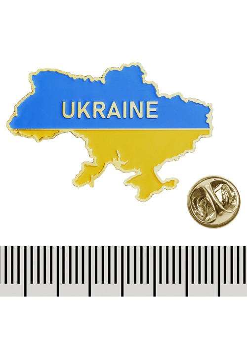 Металевий пін Карта України (Ukraine) (019)