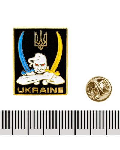 Металевий пін Козак із шаблями (Ukraine) (018)