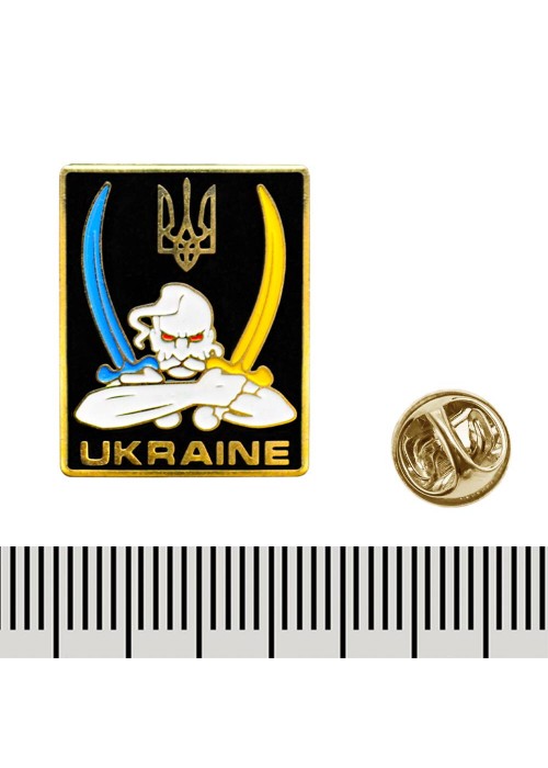 Металевий пін Козак із шаблями (Ukraine) (018)
