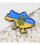 Металевий пін Карта України з Тризубом (pncn-002) 