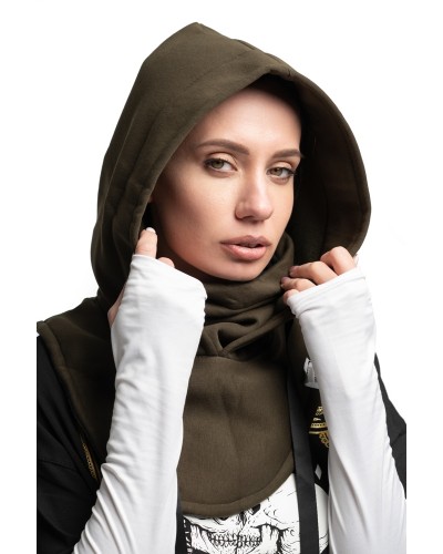 Баф з капюшоном олива