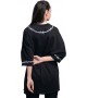Чорна футболка oversize «Колючий дріт»