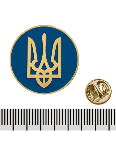 Металевий круглий пін Герб (028)