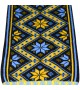 Шарф Українська вишивка - Зірка Матері (жовто-блакитний)