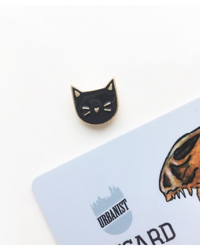 Металевий пін Black Kitty