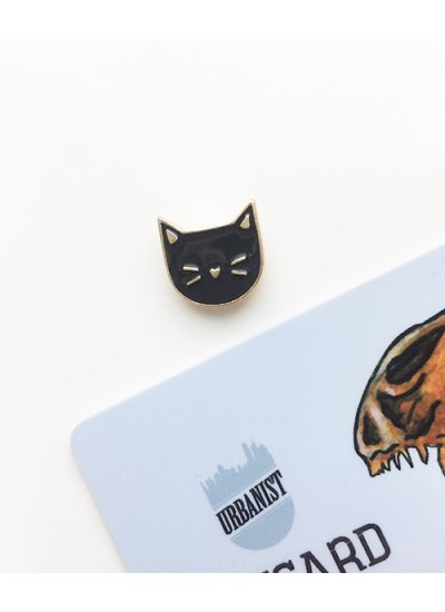 Металевий пін Black Kitty