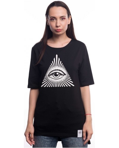 Подовжена футболка Eye Illuminati, Black