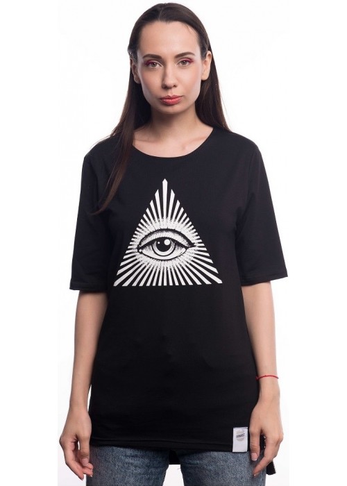 Подовжена футболка Eye Illuminati, Black