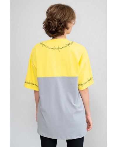 Футболка oversize «Колючий дріт» пантон