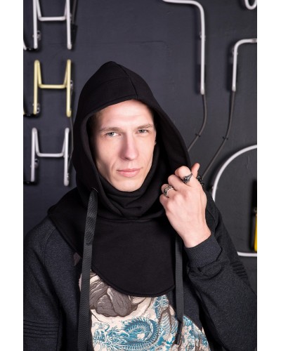 Баф з капюшоном чорний