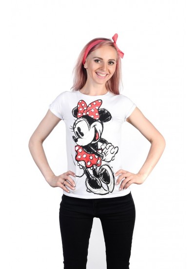 Біла жіноча Футболка Minnie Mouse