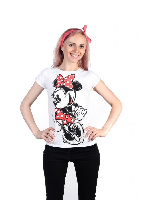 Біла жіноча Футболка Minnie Mouse