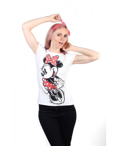 Біла жіноча Футболка Minnie Mouse