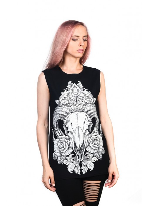 Подовжена безрукавка Ram Black Unisex