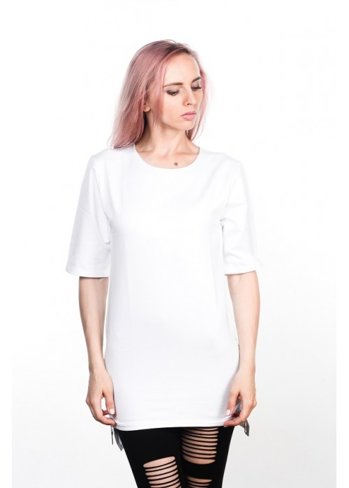 Подовжена футболка Blank White Unisex