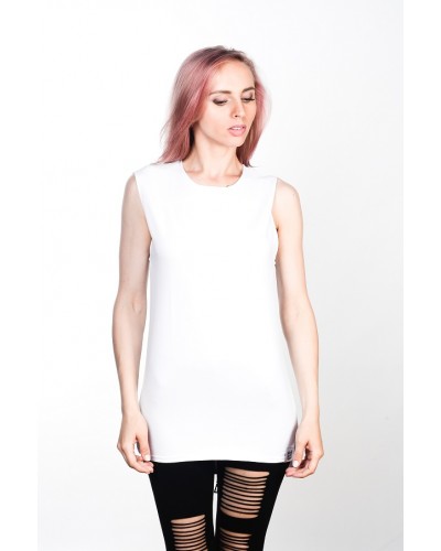 Подовжена безрукавка Blank White Unisex