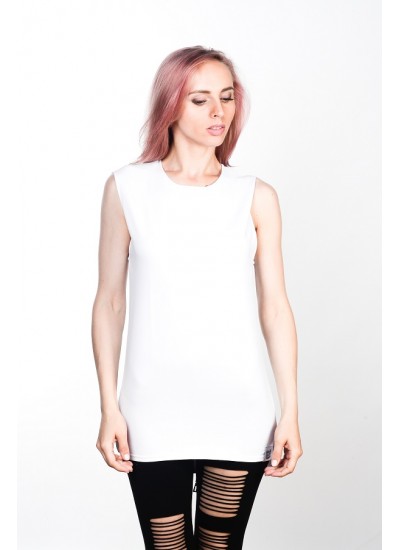 Подовжена безрукавка Blank White Unisex