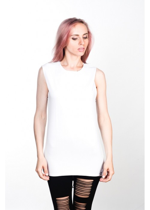 Подовжена безрукавка Blank White Unisex