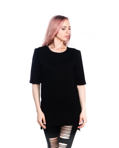 Подовжена футболка Blank Black Unisex