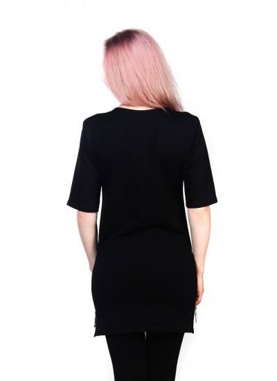 Подовжена футболка Game Over Black Unisex