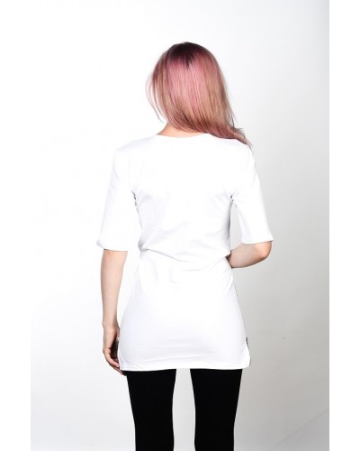 Подовжена футболка Game Over White Unisex