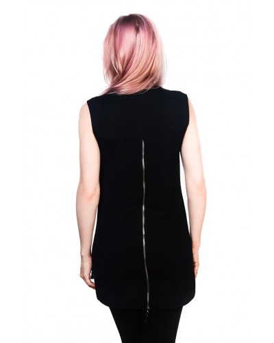 Подовжена безрукавка Blank Black Unisex