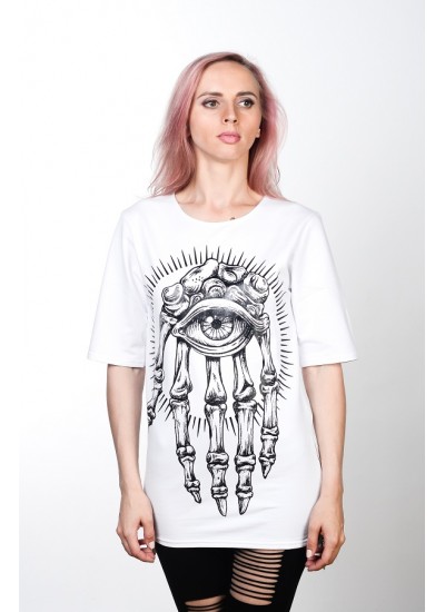 Подовжена футболка Magic Hand White Unisex