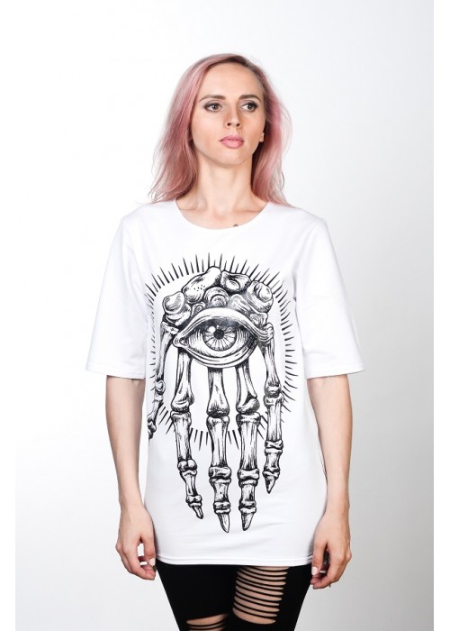 Подовжена футболка Magic Hand White Unisex