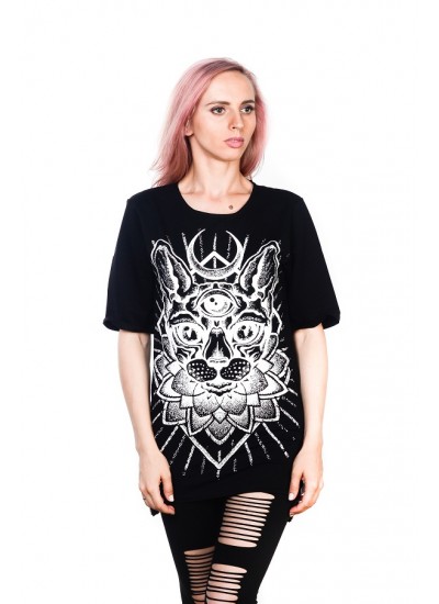 Подовжена футболка Sphynx Black Unisex