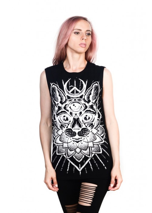 Подовжена безрукавка Sphynx Black Unisex