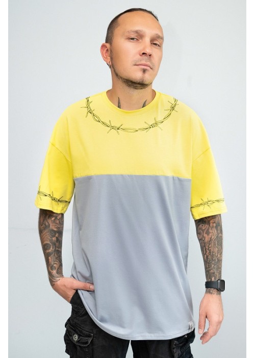 Футболка oversize «Колючий дріт» пантон