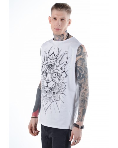 Подовжена безрукавка Sphynx White