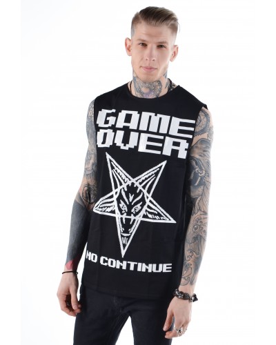 Подовжена безрукавка Game Over Black