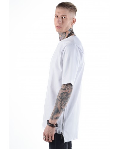 Подовжена футболка Blank White