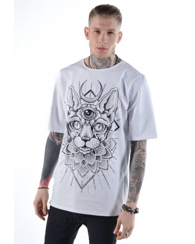 Подовжена футболка Sphynx White