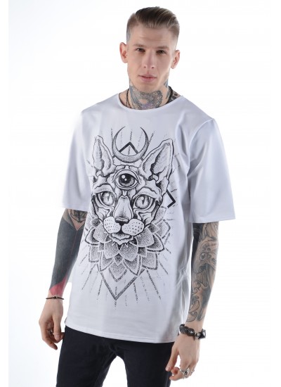 Подовжена футболка Sphynx White
