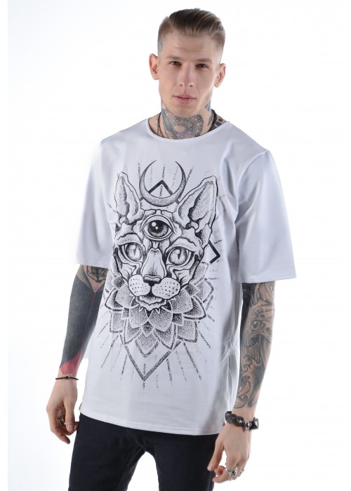 Подовжена футболка Sphynx White