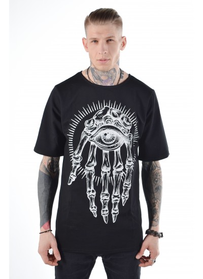 Подовжена футболка Magic Hand Black
