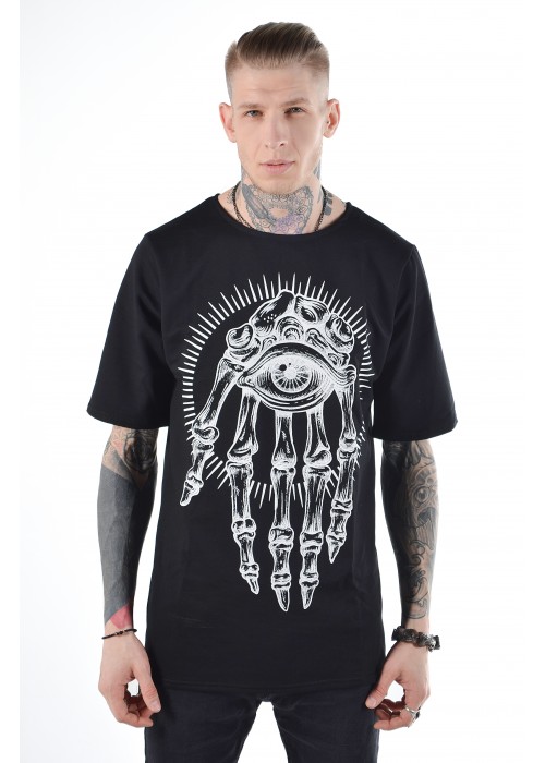 Подовжена футболка Magic Hand Black