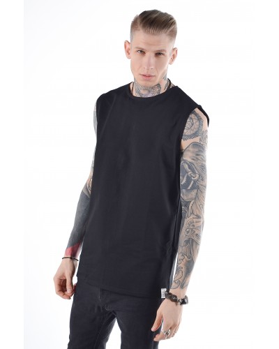 Подовжена безрукавка Blank Black