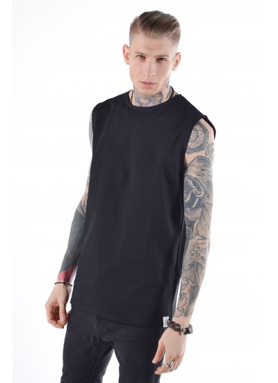 Подовжена безрукавка Blank Black