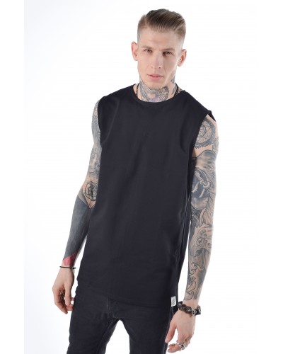 Подовжена безрукавка Blank Black
