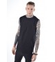 Подовжена безрукавка Blank Black