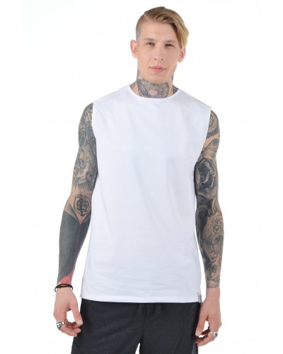 Подовжена безрукавка Blank White
